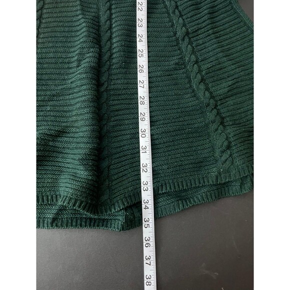Eliza J Dress Womens Medium Green Sweater Knit Cable Fit & Flare 3/4 Sleeve - Picture 6 of 6